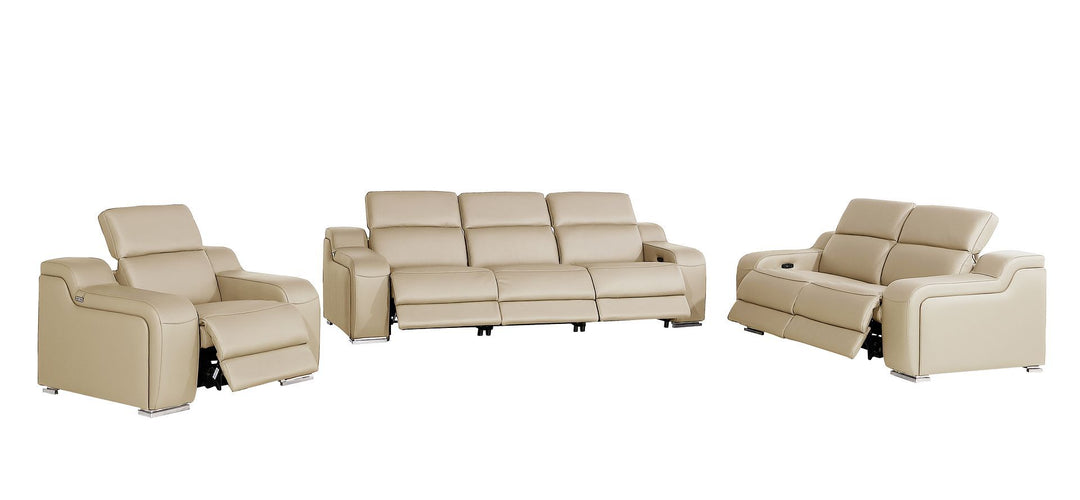 1116 - 6-Piece Modular Power Reclining Sofa, Loveseat &amp; Chair Set In With 6 Power Recliners &amp; Power Headrests