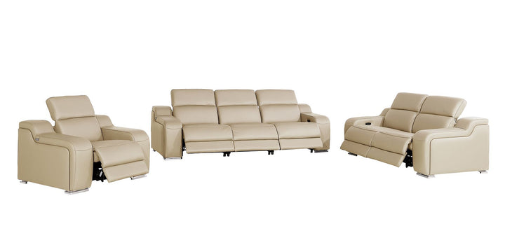 1116 - 6-Piece Modular Power Reclining Sofa, Loveseat &amp; Chair Set In With 6 Power Recliners &amp; Power Headrests