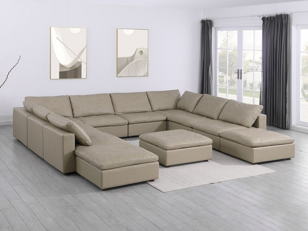1100 - Top-Grain Italian Leather 11-Piece Sectional With Chaise