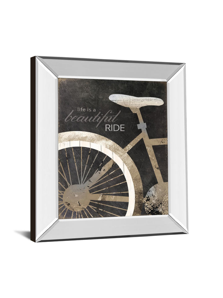 Life Is A Beautiful Ride By Marla Rae - Mirror Framed Print Wall Art - Dark Gray