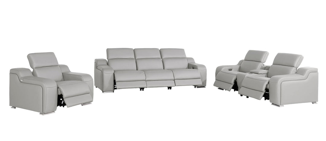 1116 - 7-Piece Modular Power Reclining Sofa, Loveseat &amp; Chair Set In With 6 Power Recliners &amp; Power Headrests