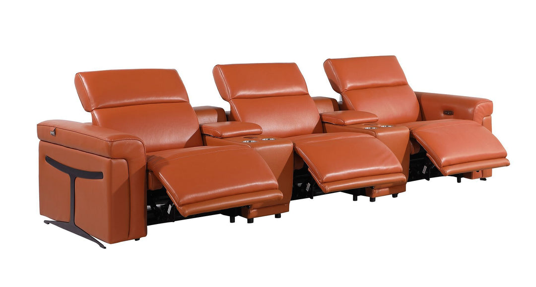 1126 - 5-Piece Modular Power Reclining Sofa In With 3 Power Recliners &amp; Power Headrests