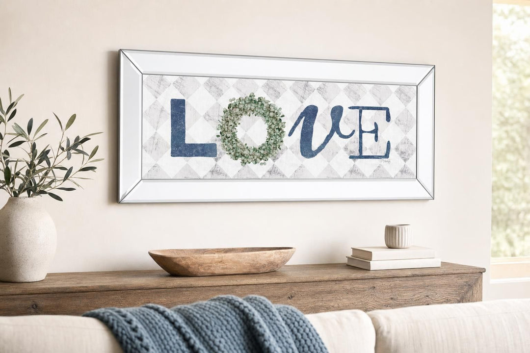 Love With Eucalyptus Wreath I By Marla Rae - Gray
