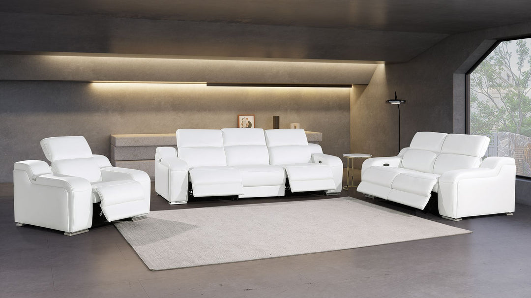 1116 - 6-Piece Modular Power Reclining Sofa, Loveseat &amp; Chair Set In With 5 Power Recliners &amp; Power Headrests