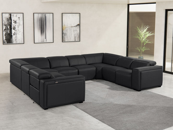 1224 - 8-Piece U-Shaped Sectional Sofa In With 4 Power Recliners & Power Headrests