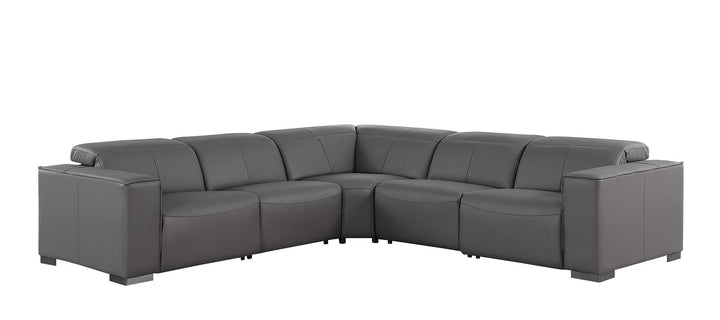 1208 - Leather Reclining Set (Sofa &amp; Loveseat With Four Power Recliners)