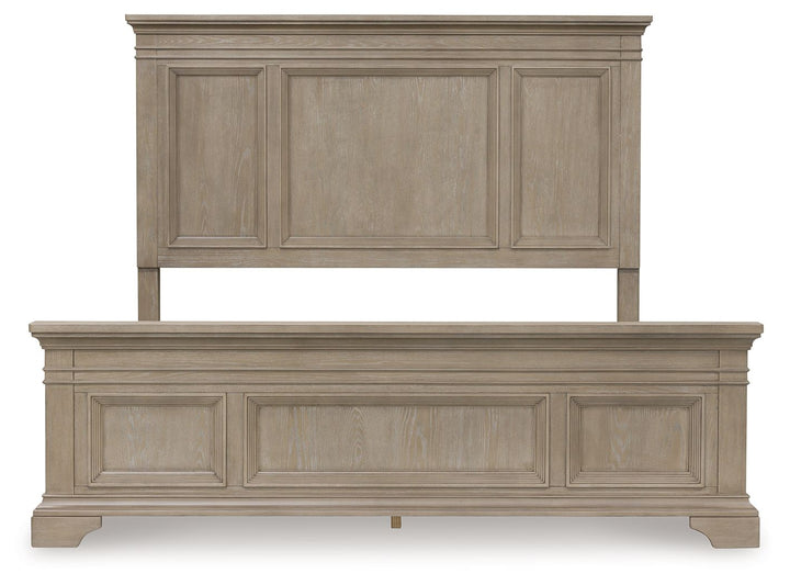 Vallardia - King Panel Bed - Light Grayish Brown
