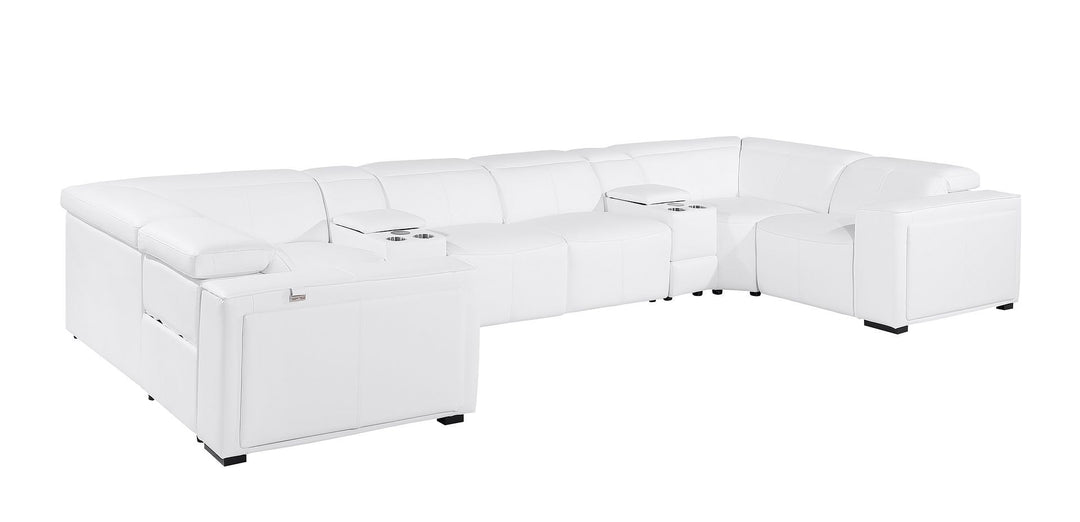 1224 - 8-Piece U-Shaped Sectional Sofa In With 4 Power Recliners &amp; Power Headrests