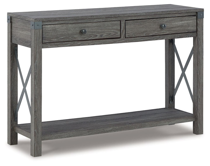 Freedan - Console Sofa Table - Grayish Brown