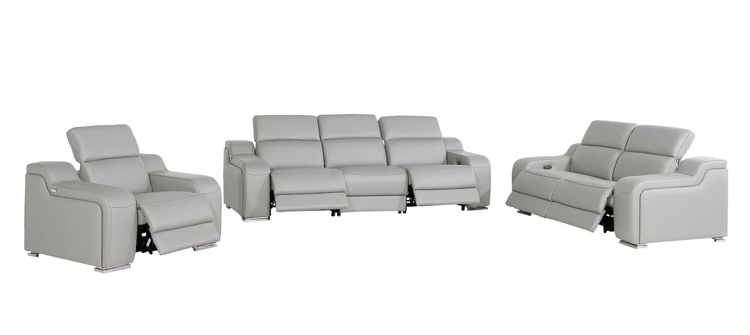 1116 - 6-Piece Modular Power Reclining Sofa, Loveseat &amp; Chair Set In With 5 Power Recliners &amp; Power Headrests