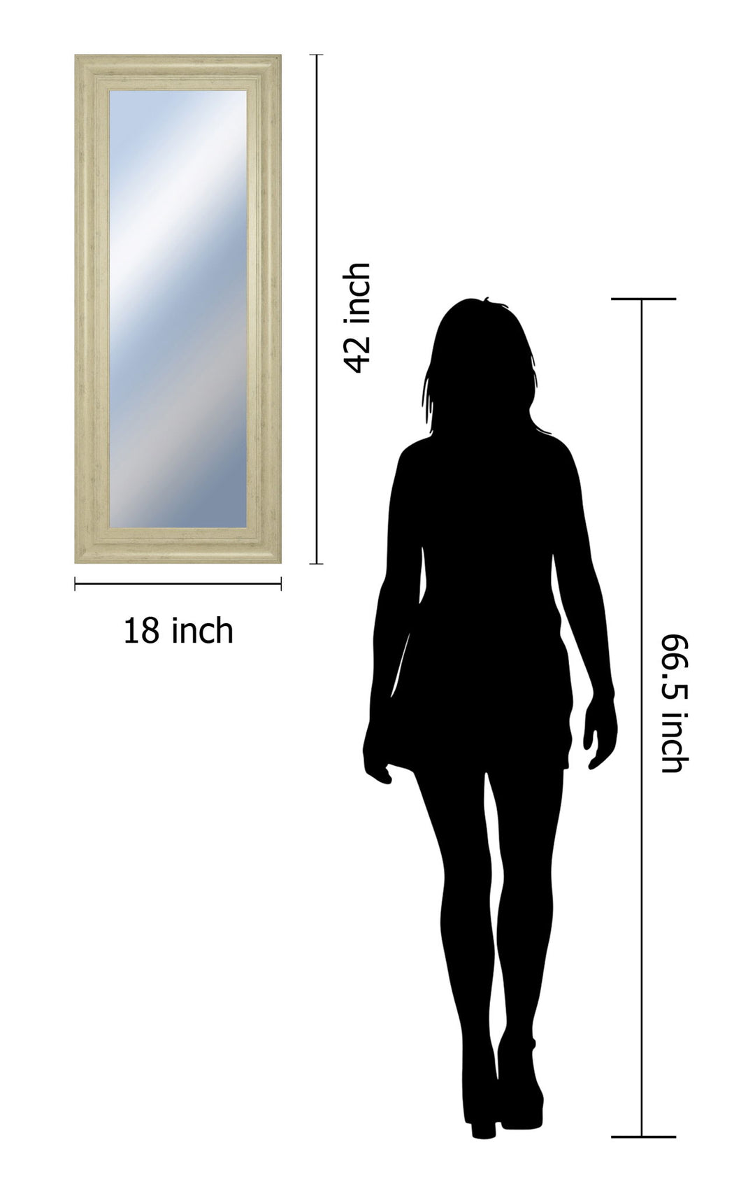 18x42 Decorative Framed Wall Mirror By Classy Art Promotional Mirror Frame 
