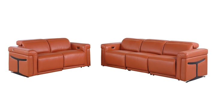 1126 - 5-Piece Modular Power Reclining Sofa And Loveseat Set In With 4 Power Recliners &amp; Power Headrests