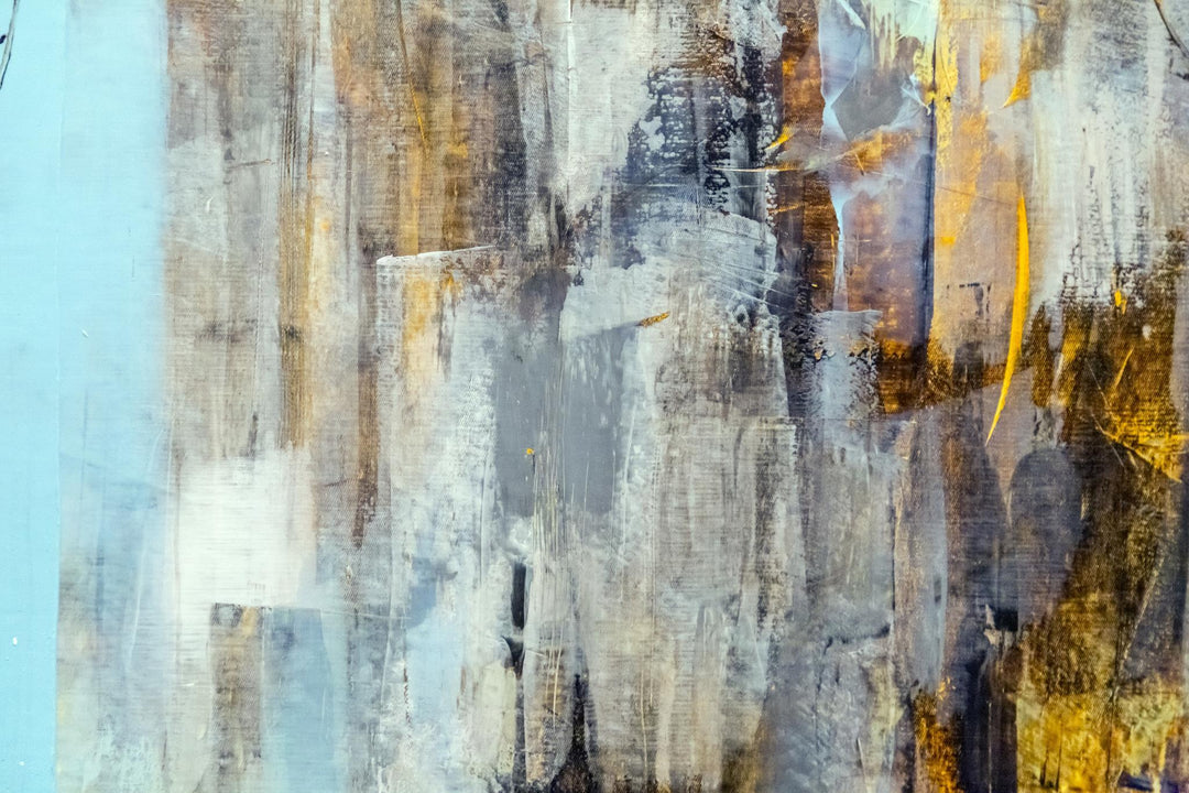 49x64 Framed - Abstract - Light Blue