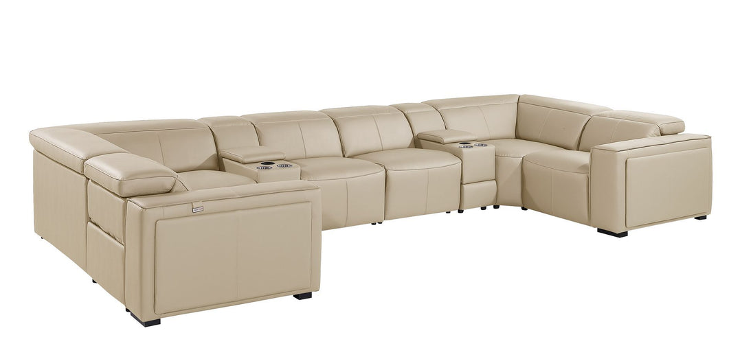 1224 - 8-Piece U-Shaped Sectional Sofa In With 4 Power Recliners &amp; Power Headrest