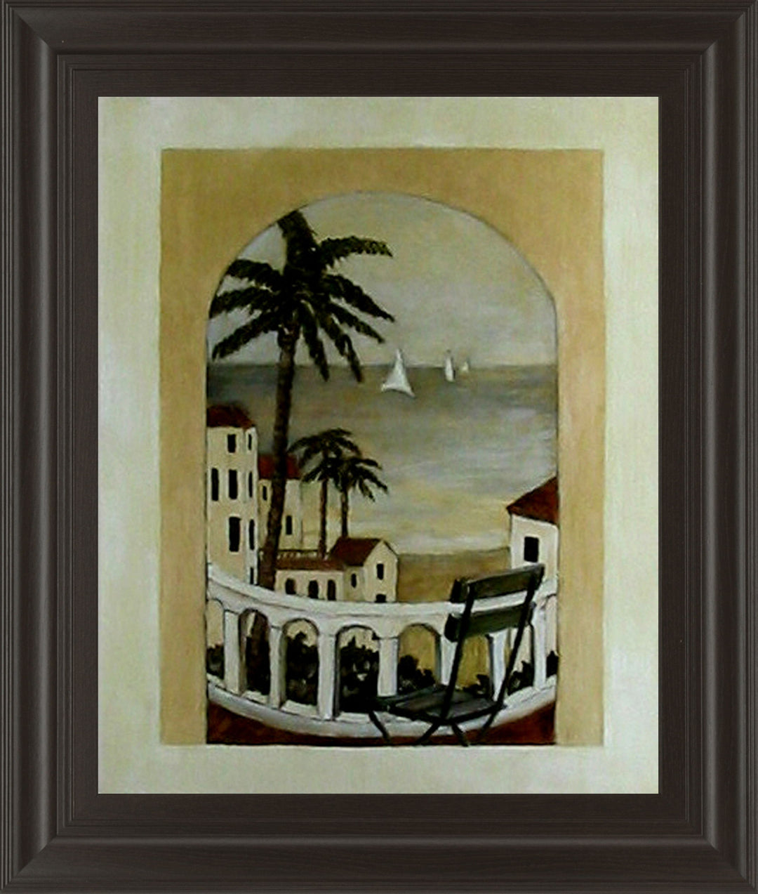 Island Hideaway By Ruane Manning - Framed Print Wall Art - Beige