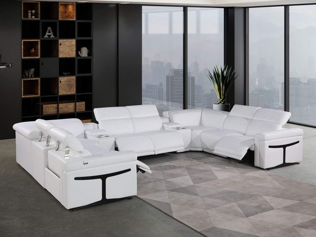1126 - 10-Piece U-Shaped Sectional Sofa In With 4 Power Recliners &amp; Power Headrests