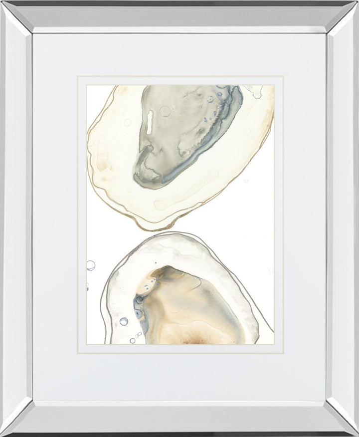 Ocean Oysters II By June Erica Vess, Mirrored Frame - Gray