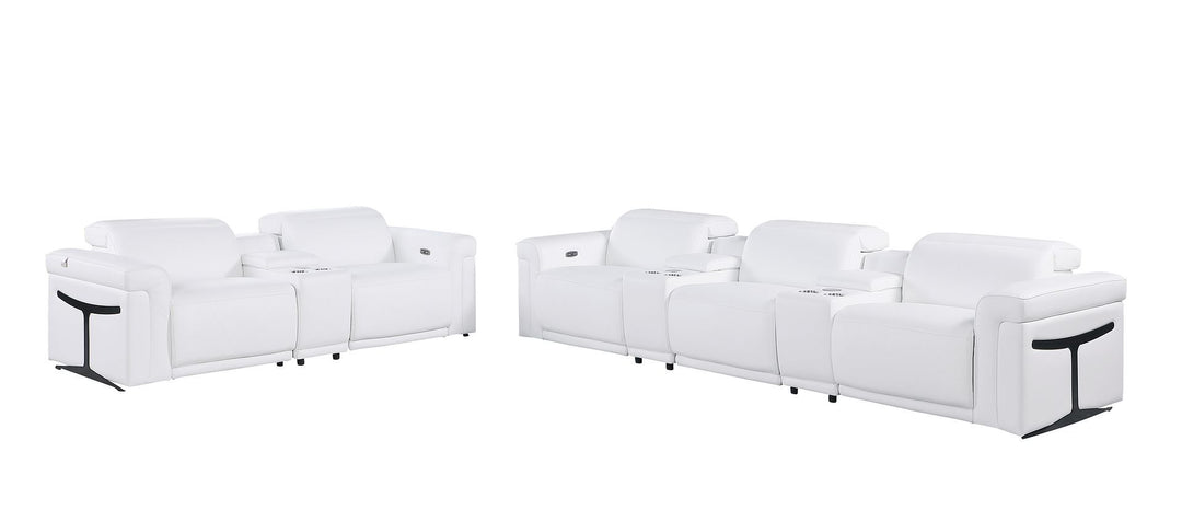 1126 - 8-Piece Modular Power Reclining Sofa &amp; Loveseat Set In With 5 Power Recliners &amp; Power Headrests