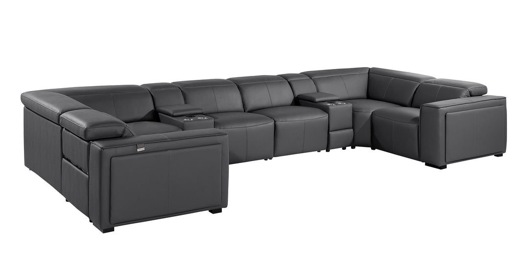 1224 - 8-Piece U-Shaped Sectional Sofa In With 4 Power Recliners &amp; Power Headrest