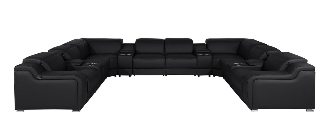 1116 - 12-Piece U-Shaped Sectional Sofa In With 4 Power Recliners &amp; Power Headrests
