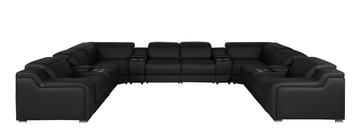 1116 - 12-Piece U-Shaped Sectional Sofa In With 4 Power Recliners &amp; Power Headrests