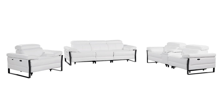 1246 - Modular Power Triple Reclining Sofa, Console Loveseat, And Chair Set With Power Headrests