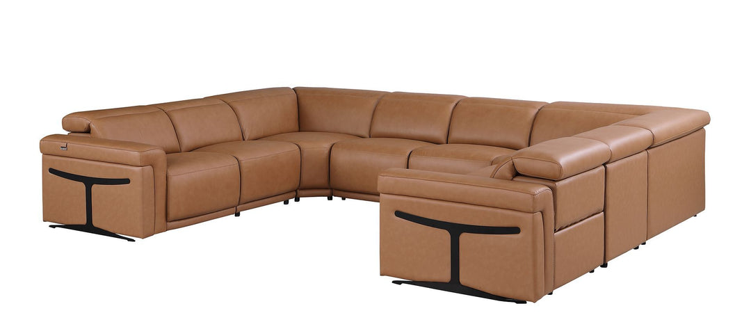 1126 - 8-Piece U-Shaped Sectional Sofa In With 4 Power Recliners &amp; Power Headrests