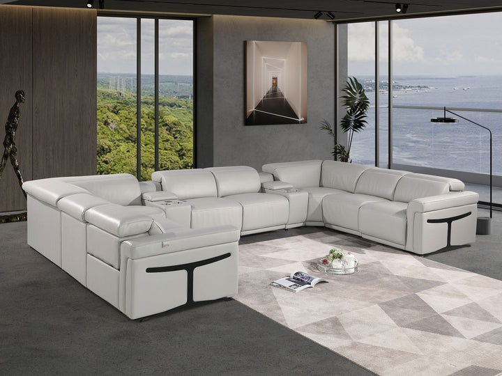 1126 - 10-Piece U-Shaped Sectional Sofa In With 4 Power Recliners & Power Headrests