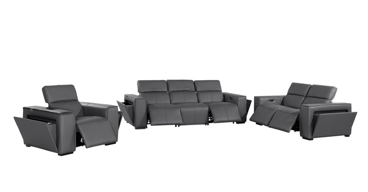 1224 - 6-Piece Modular Power Reclining Sofa, Loveseat &amp; Chair Set In With 5 Power Recliners &amp; Power Headrests