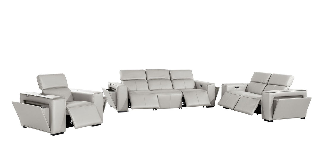 1224 - 6-Piece Modular Power Reclining Sofa, Loveseat &amp; Chair Set In With 5 Power Recliners &amp; Power Headrests