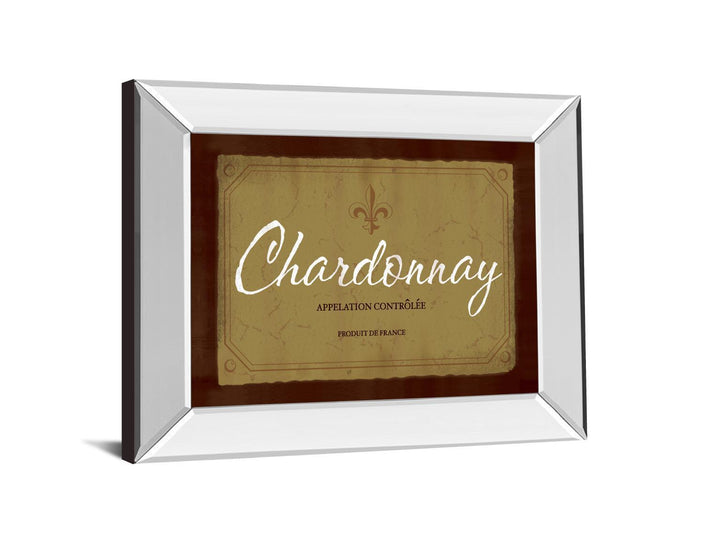 Chardonnay By Paola Viveiros - Mirror Framed Print Wall Art - Yellow