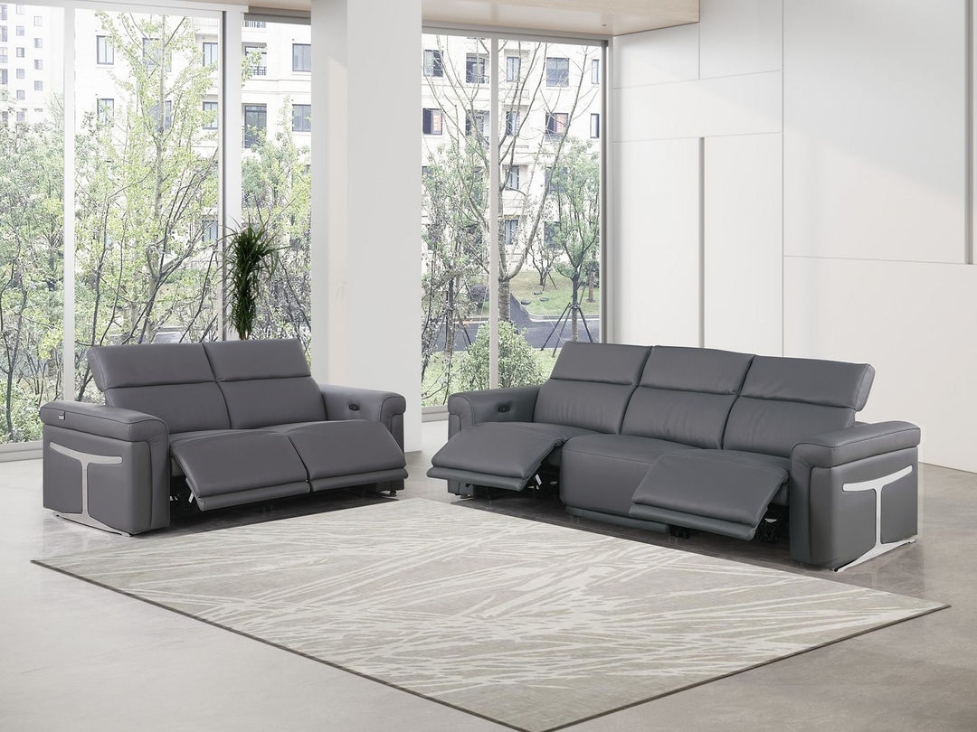 1126 - 5-Piece Modular Power Reclining Sofa And Loveseat Set In With 4 Power Recliners &amp; Power Headrests