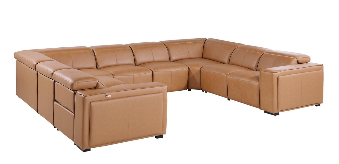 1224 - 8-Piece U-Shaped Sectional Sofa In With 4 Power Recliners &amp; Power Headrests