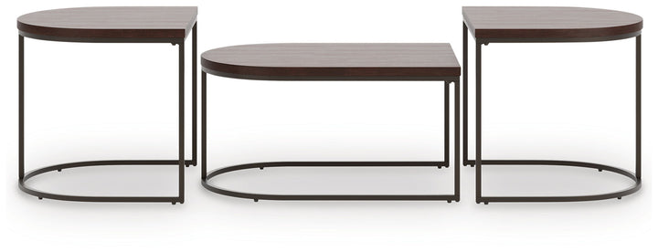 Vanmore - Dark Brown - Occasional Table Set (Set of 3)
