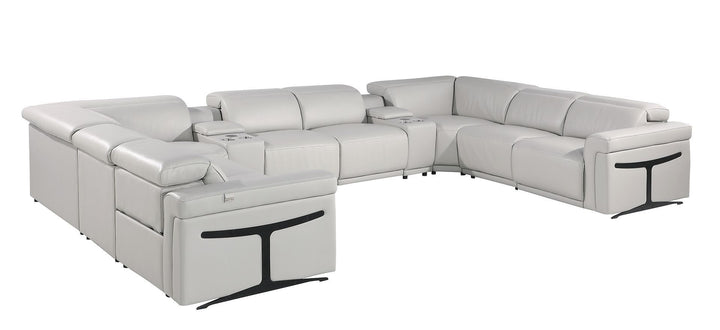 1126 - 10-Piece U-Shaped Sectional Sofa In With 4 Power Recliners &amp; Power Headrests