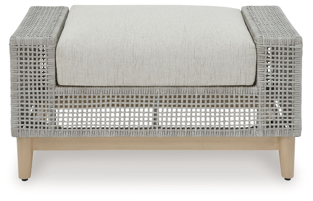 Seton Creek - Gray - Ottoman With Cushion