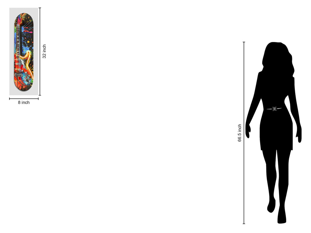 Electric Burst Groove - 8" x 31" Framed Wall Art