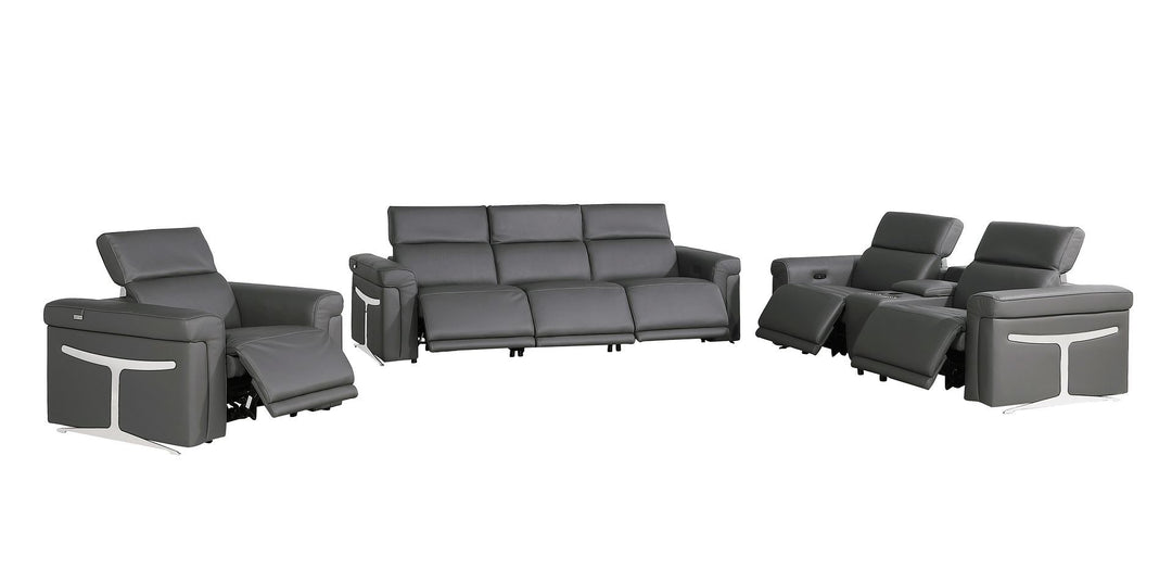 1126 - 7-Piece Modular Power Reclining Sofa, Loveseat &amp; Chair Set In With 6 Power Recliners &amp; Power Headrests