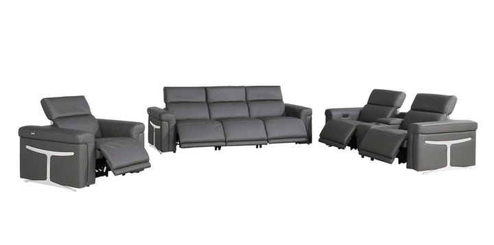1126 - 7-Piece Modular Power Reclining Sofa, Loveseat &amp; Chair Set In With 6 Power Recliners &amp; Power Headrests