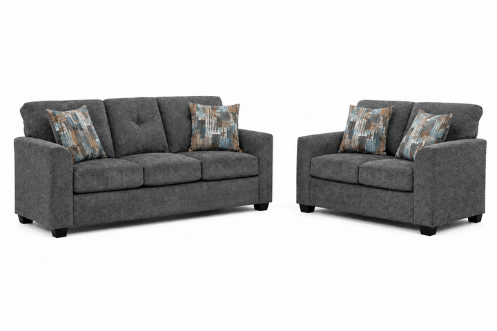 Washington 3000 Gray Sofa &amp; Loveseat