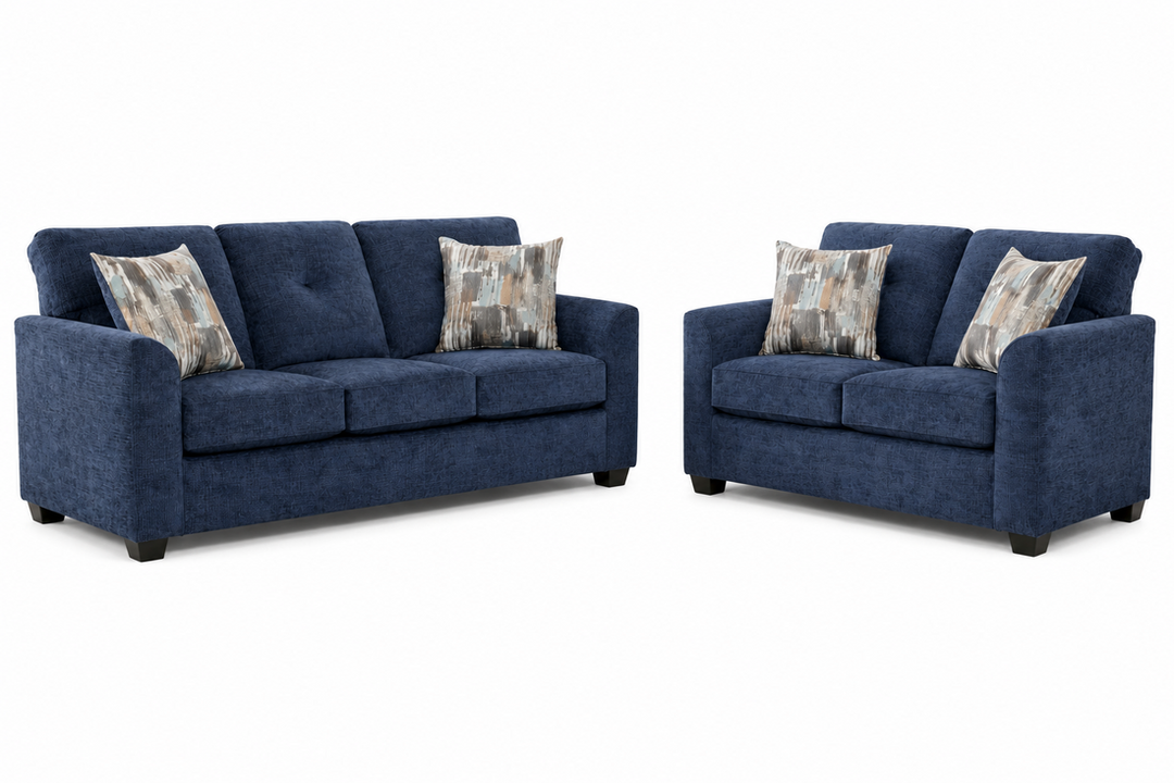 Washington 3000 Navy Sofa &amp; Loveseat