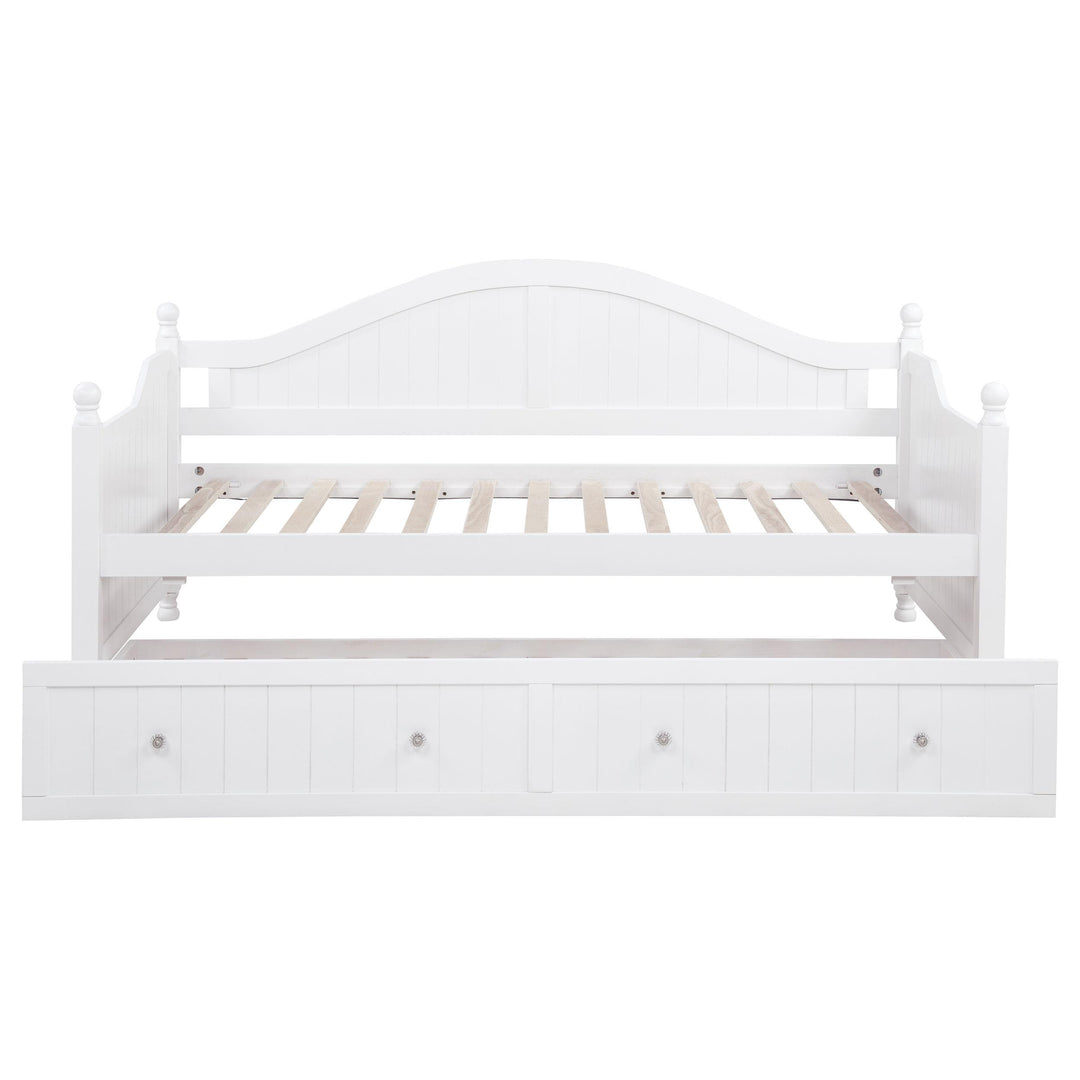 Julie Ann Wood Twin Daybed with Trundle White