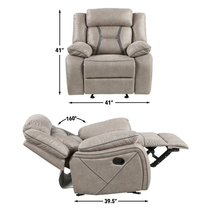 Tyson - Glider Recliner - Pearl Silver