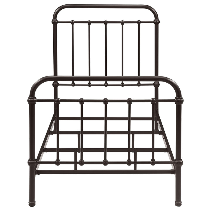 Livingston Metal Twin Open Frame Bed Dark Bronze