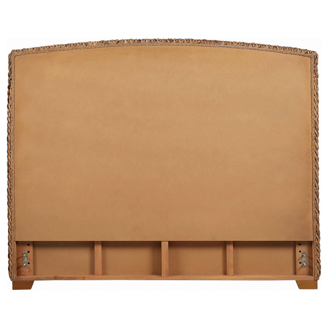 Laughton Woven Banana Leaf Eastern King Headboard Amber