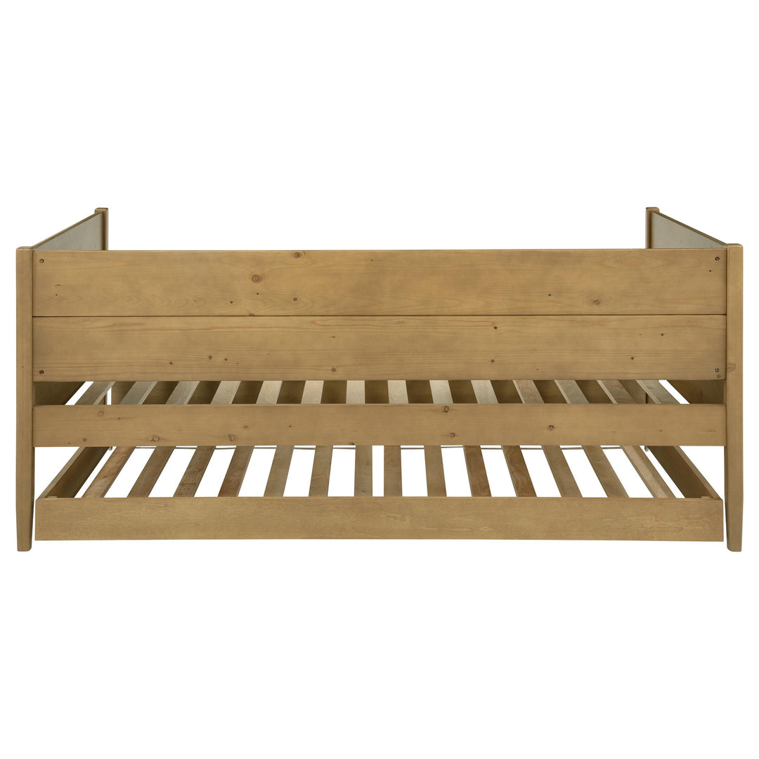 Calinda Wood Twin Daybed With Trundle Natural
