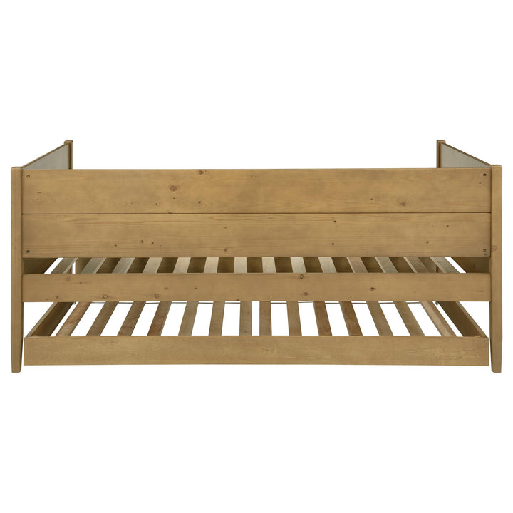 Calinda Wood Twin Daybed With Trundle Natural