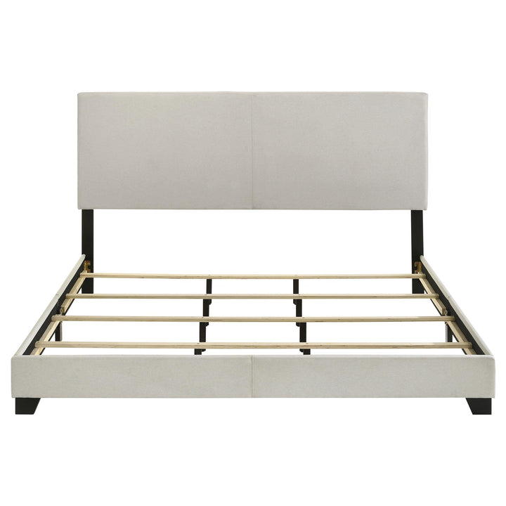 Dorian Fabric Upholstered Eastern King Panel Bed Cream