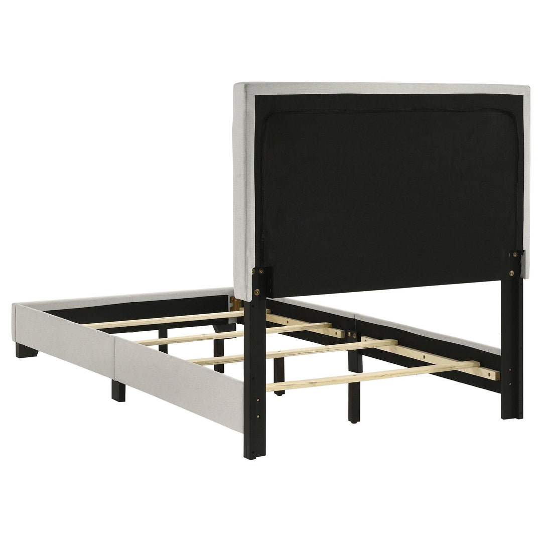 Dorian Fabric Upholstered Twin Panel Bed Cream