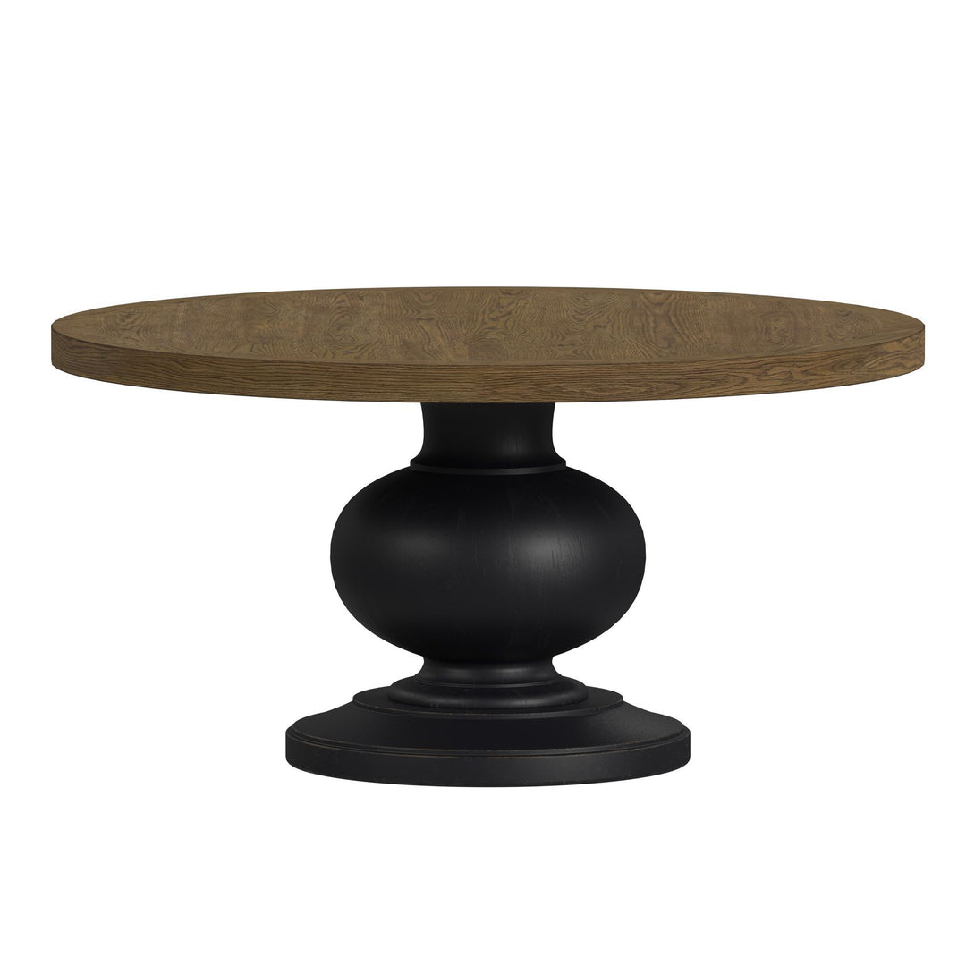 Heritage &amp; Home - Round Dining Table - Oak Brown And Black